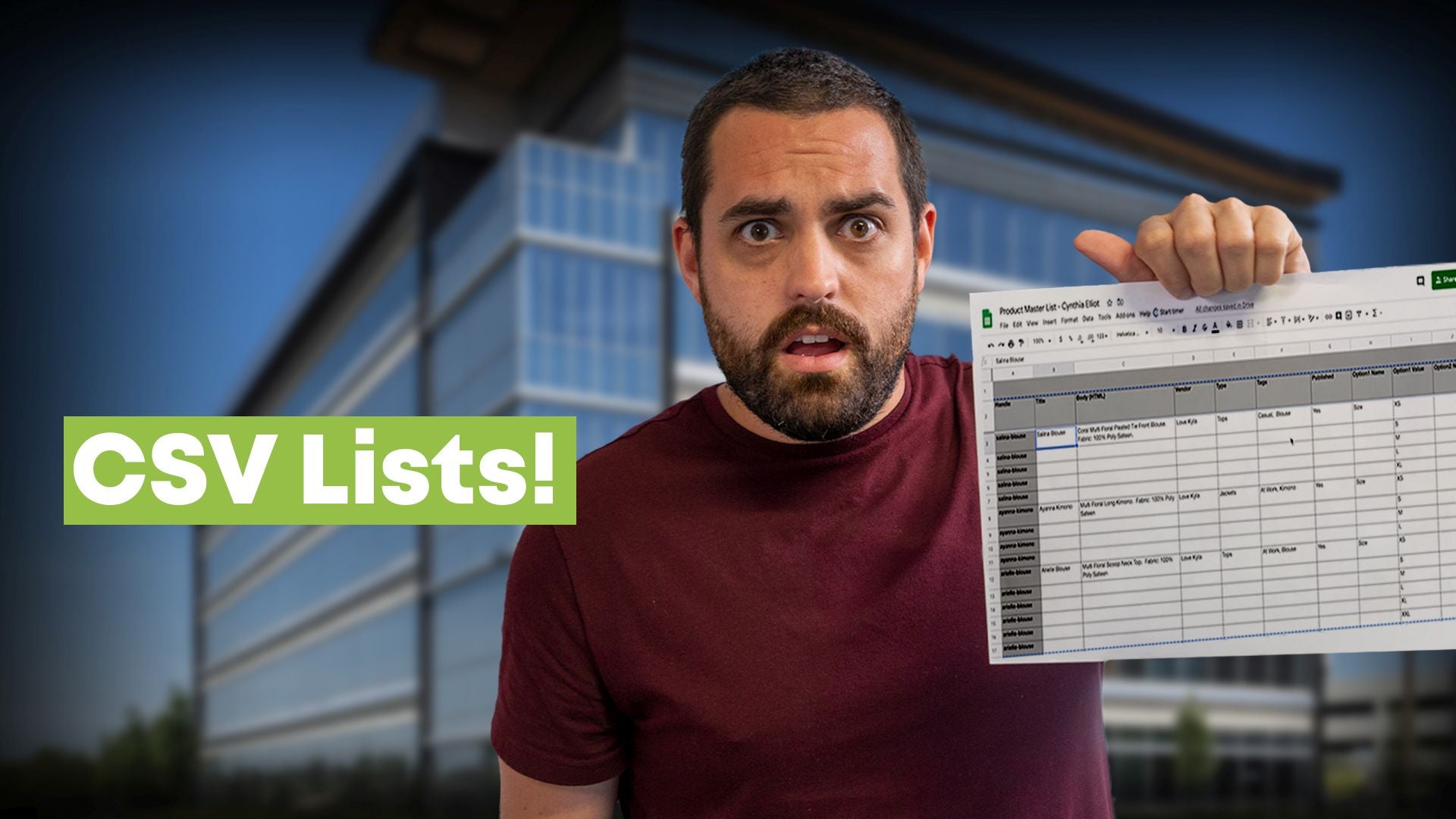 How To Import a CSV List To Shopify